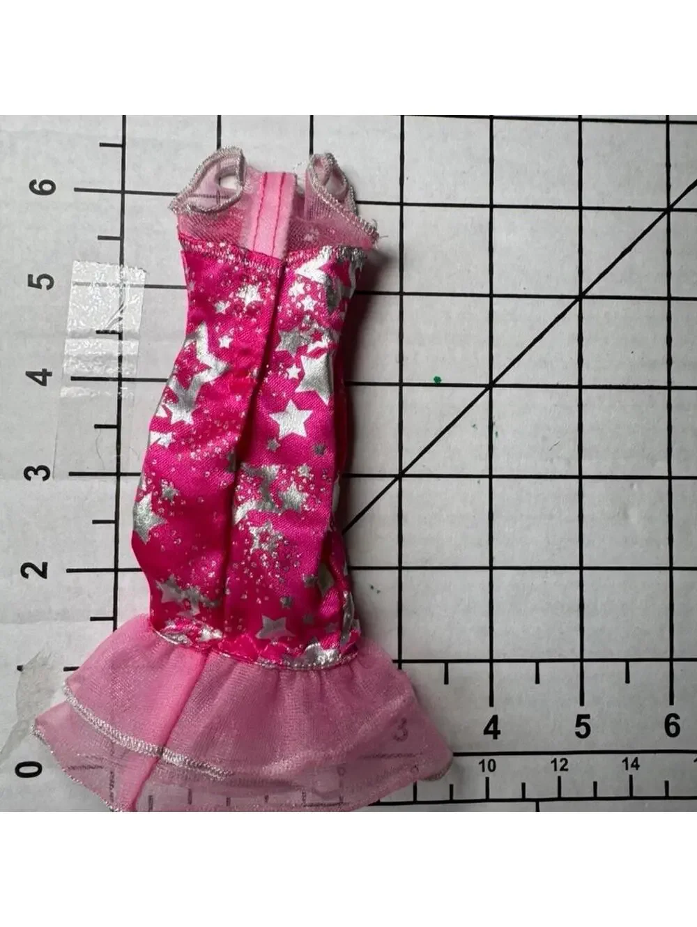 Barbie Fashionistas Dress Only 2011 Pink & silver star dress with mesh skirt